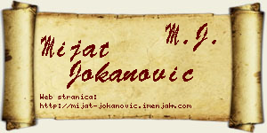 Mijat Jokanović vizit kartica